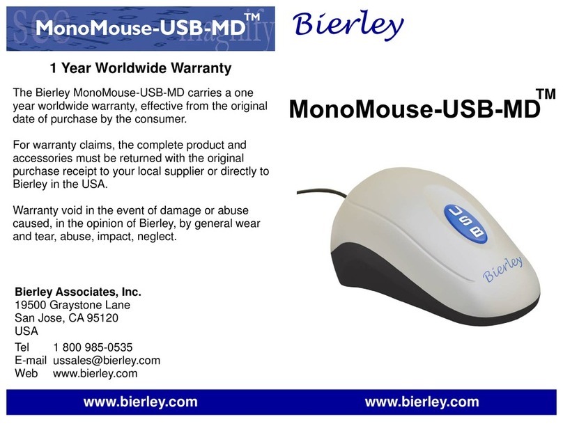 Bierley MonoMouse-USB-MD User manual