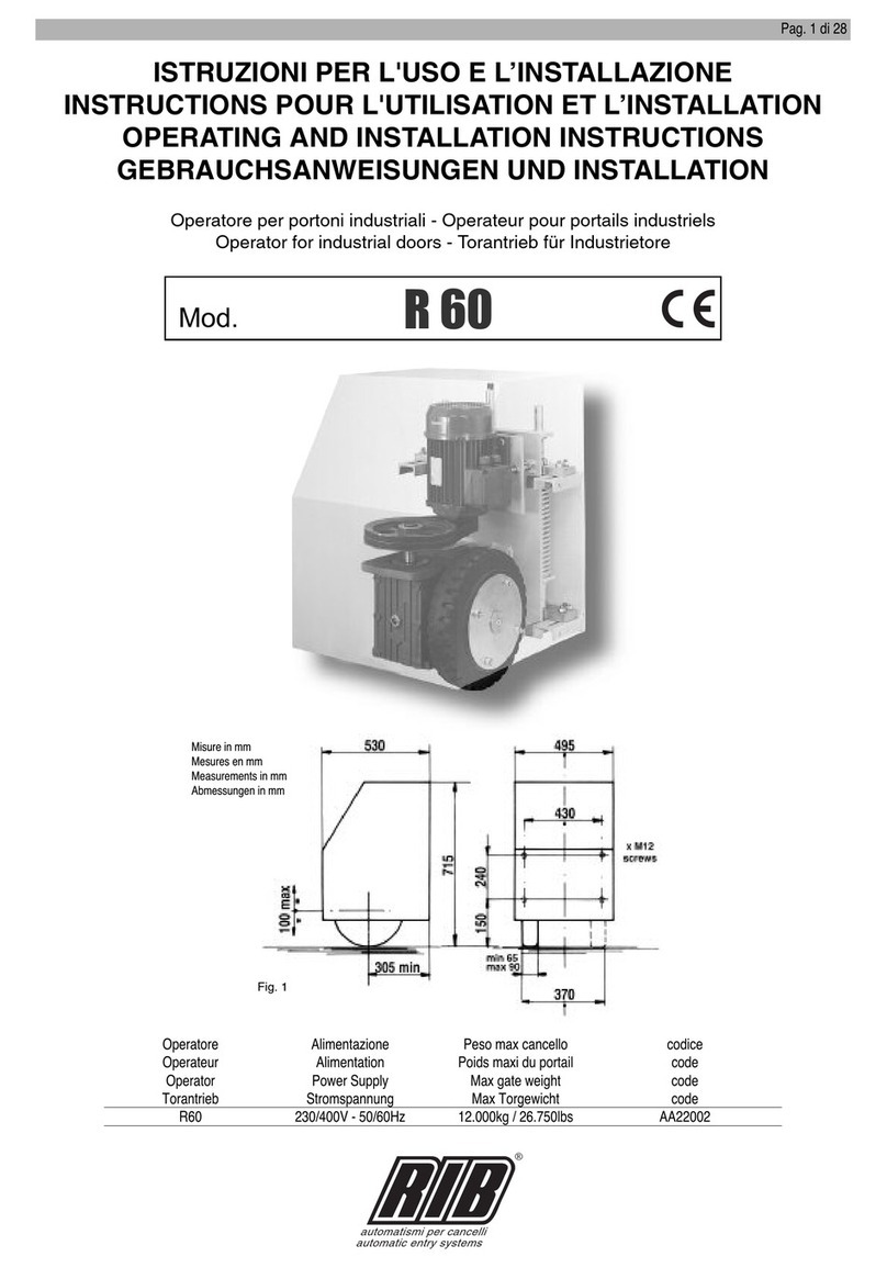 RIB R60 Operating and installation instructions