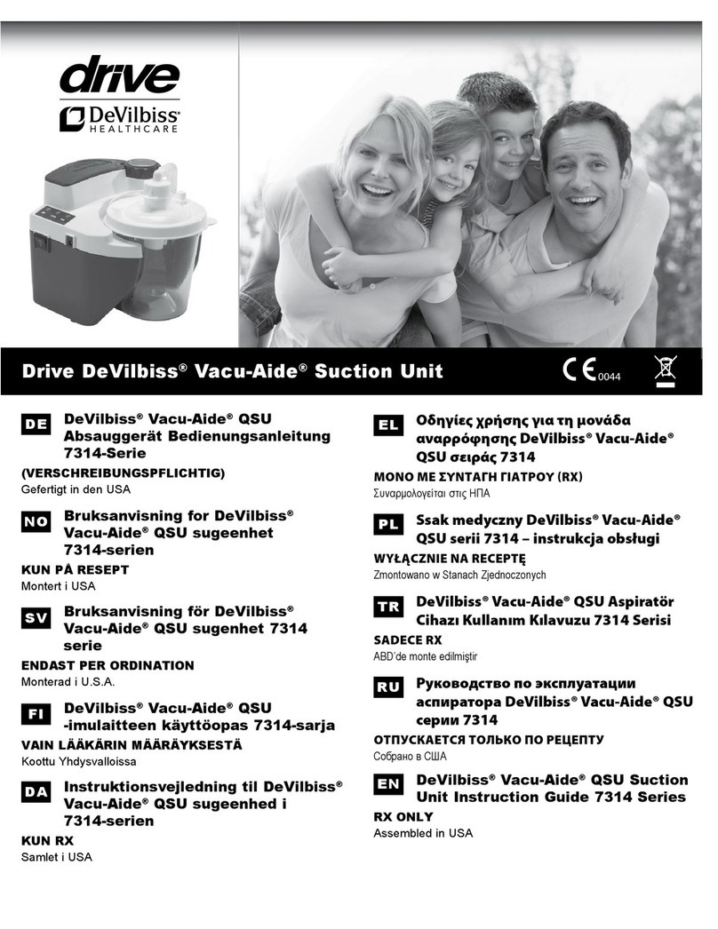 Drive DeVilbiss Healthcare Vacu-Aide QSU 7314 Series Instruction guide