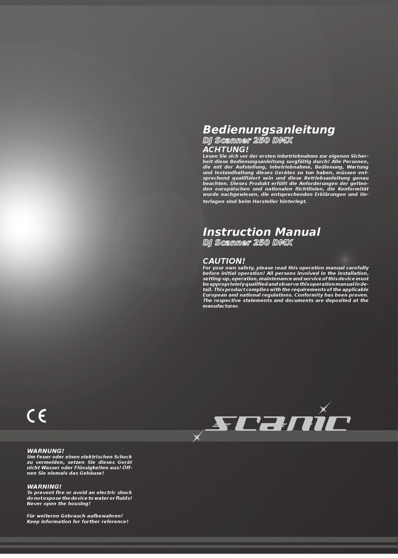 Scanic DJ Scanner 250 DMX instruction manual
