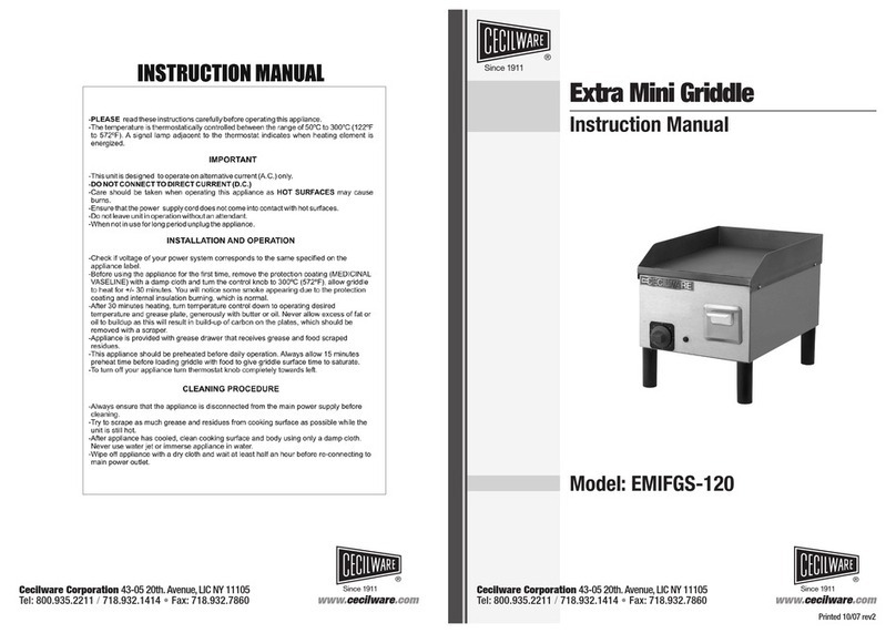 Cecilware EMIFGS-120 User manual Cecilware EMIFGS-120 User manual