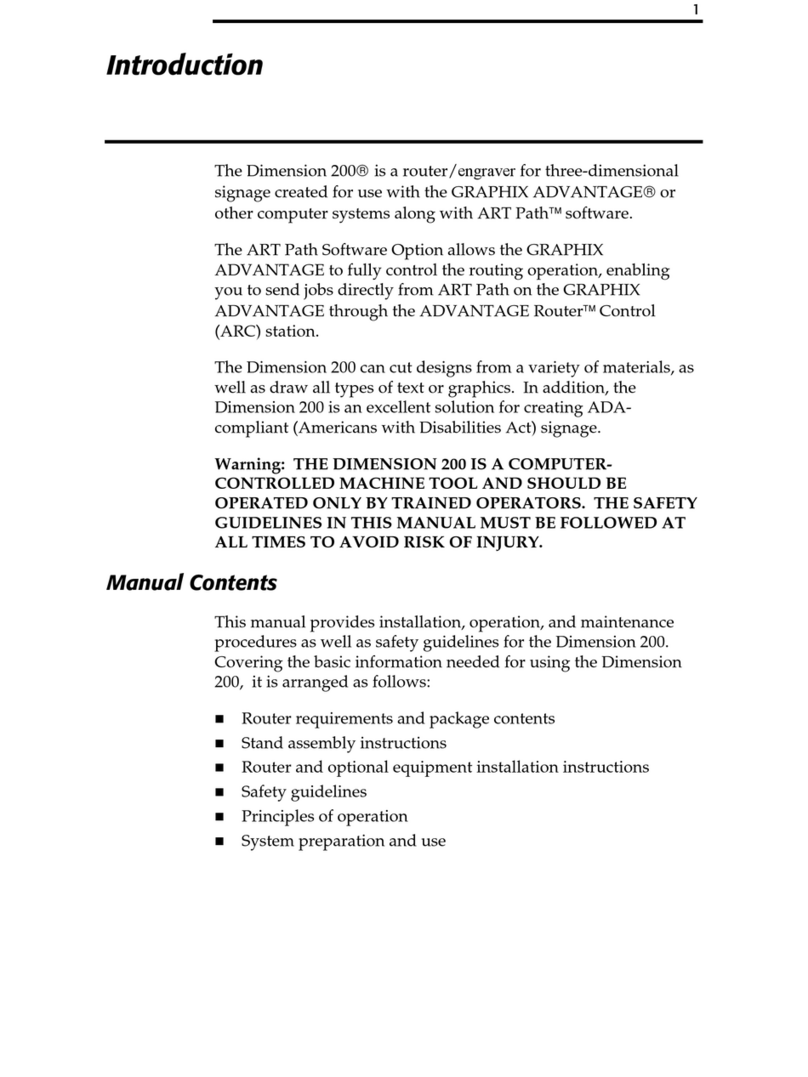 Gerber Dimension 200 User manual