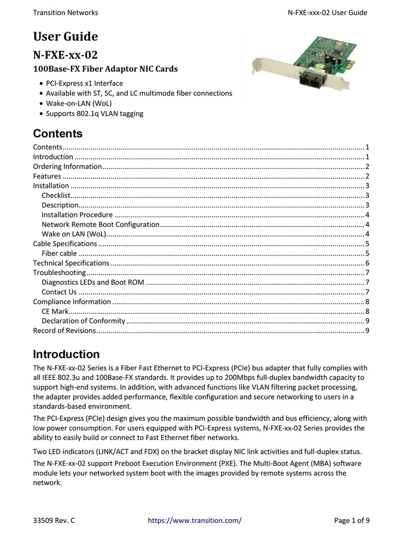 Transition Networks N-FXE-02 Series user guide