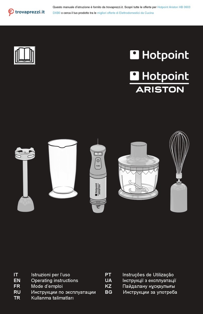 Hotpoint Ariston HB 0603 DXB0 operating instructions