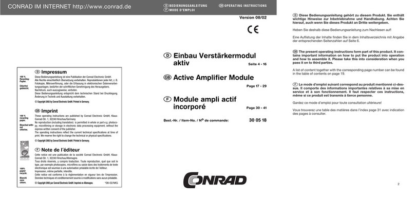 Conrad 30 05 18 User manual