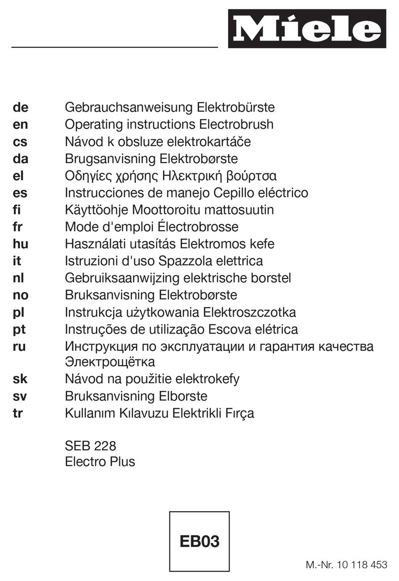 Miele SEB 228 Electro Plus operating instructions