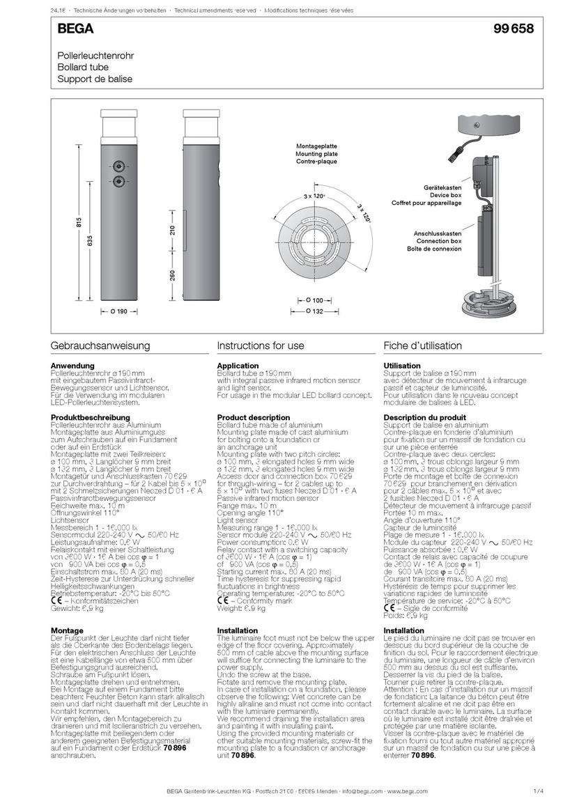 BEGA 99 658 Instructions for use