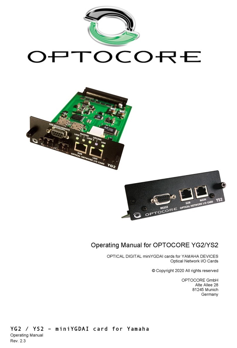 Optocore YG2 operating manual