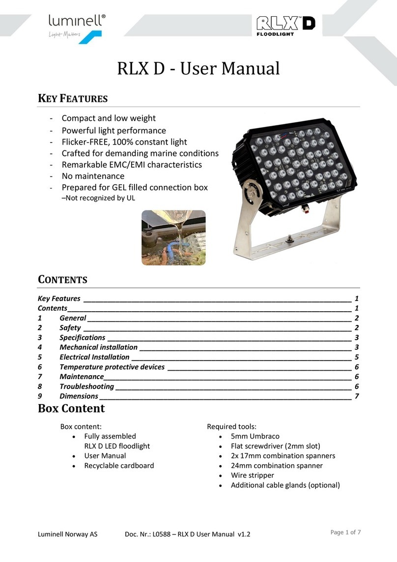 LUMINELL RLX D user manual