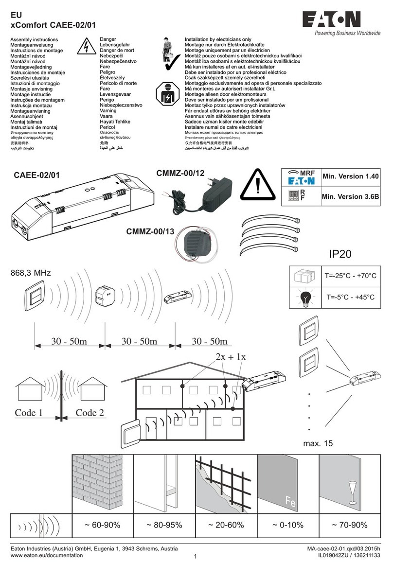 Eaton xComfort CAEE-02/01 Assembly instructions