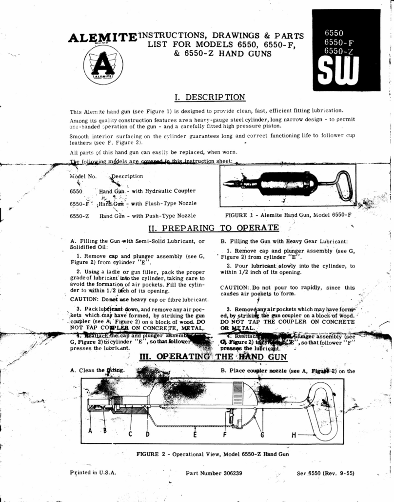 Alemite 6550 User manual
