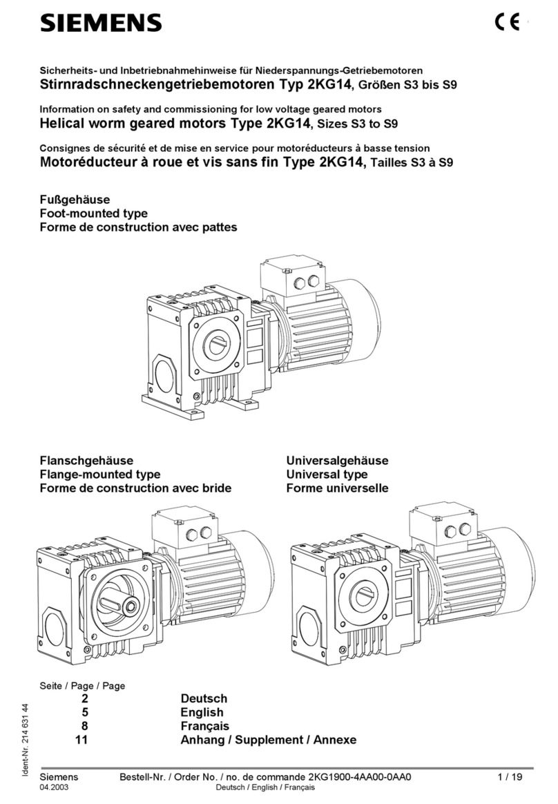 Siemens 2KG14 Series Owner's manual