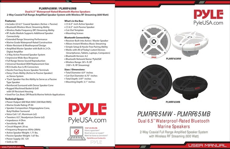 Pyle PLMRF65MW User manual