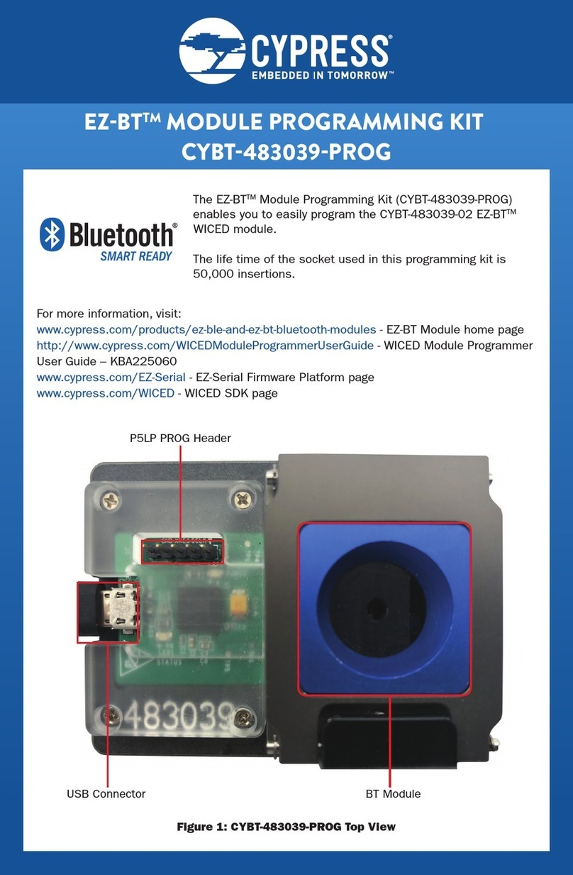 Cypress EZ-BT CYBT-483039-PROG quick start guide