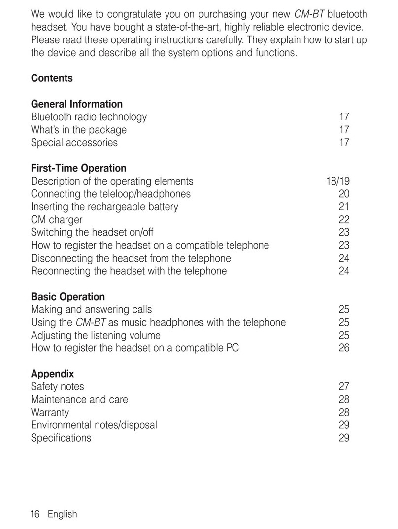 Williams Sound CM-BT manual