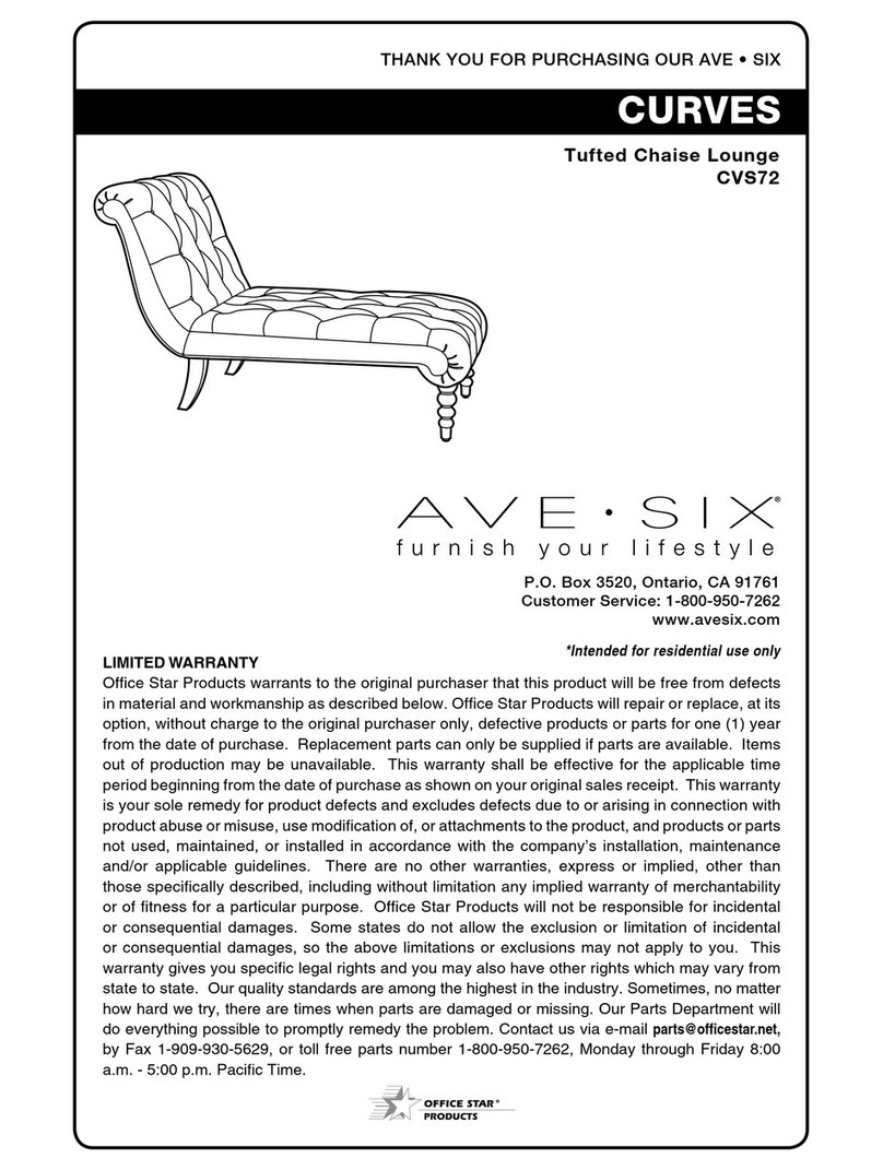 Office Star Products AVE-SIX CURVES CVS72 Assembly instructions Office Star Products AVE-SIX CURVES CVS72 Assembly instructions