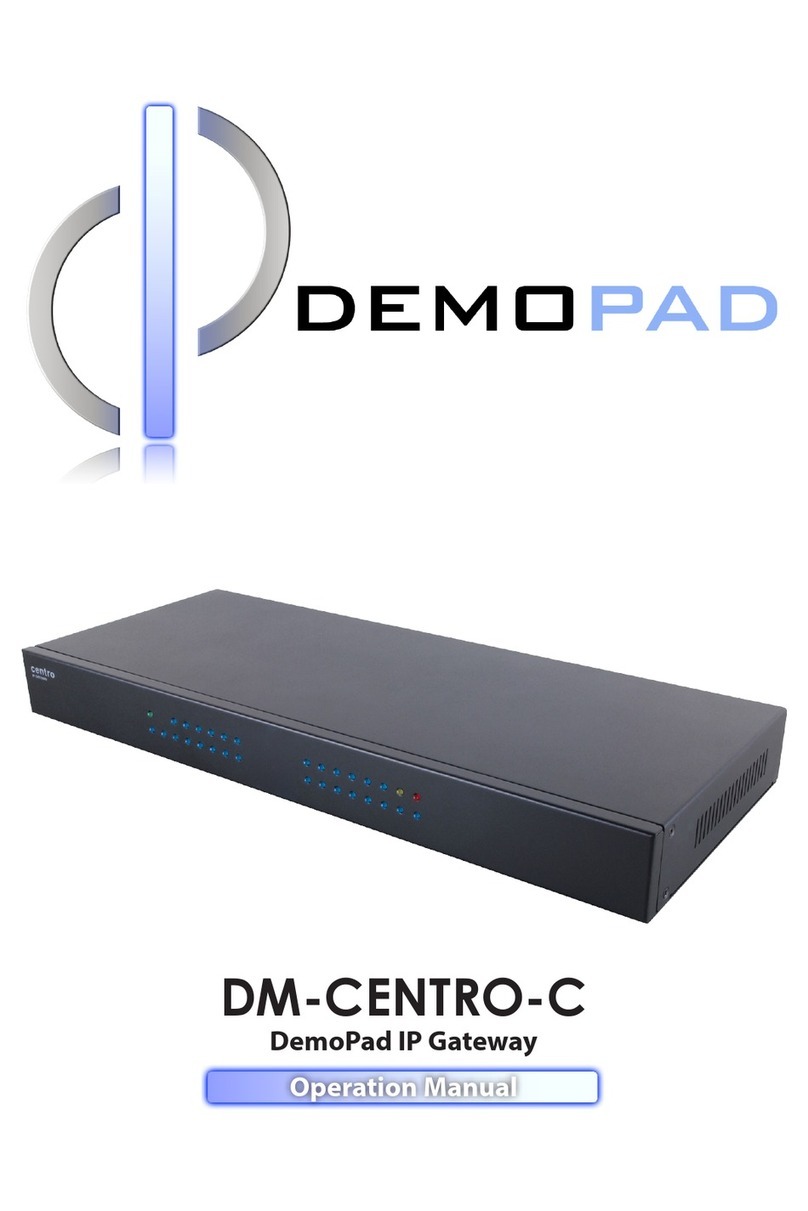 DemoPad DM-CENTRO-C Operation manual