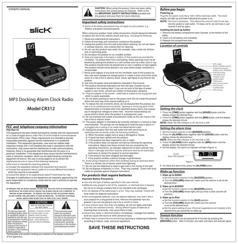Slick CR312 owner's manual