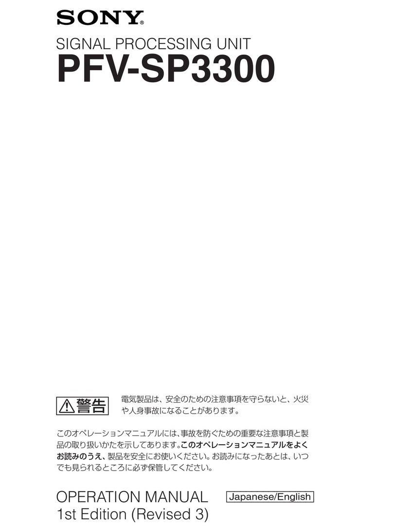 Sony PFV-SP3300 Operation manual