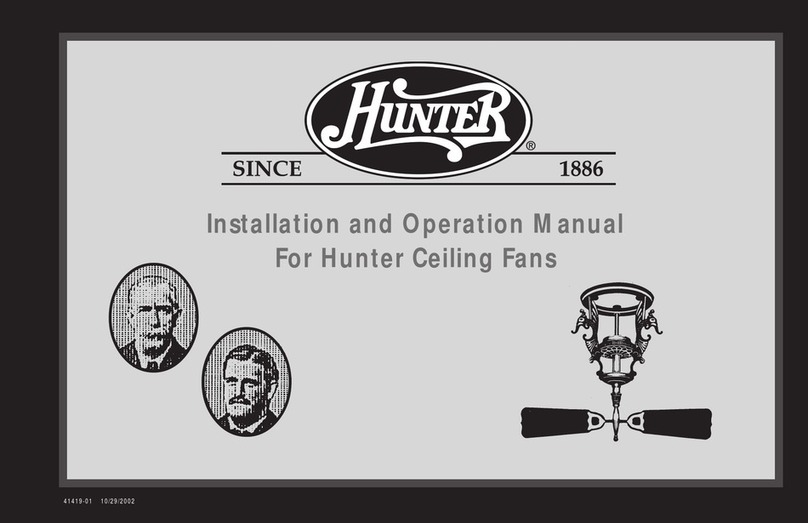 Hunter Carera Installation and operation manual