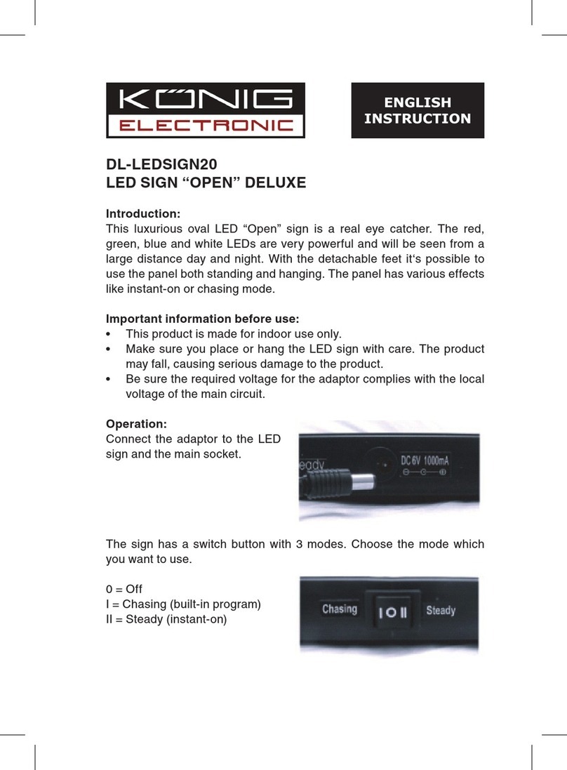König Electronic DL-LEDSIGN20 instructions