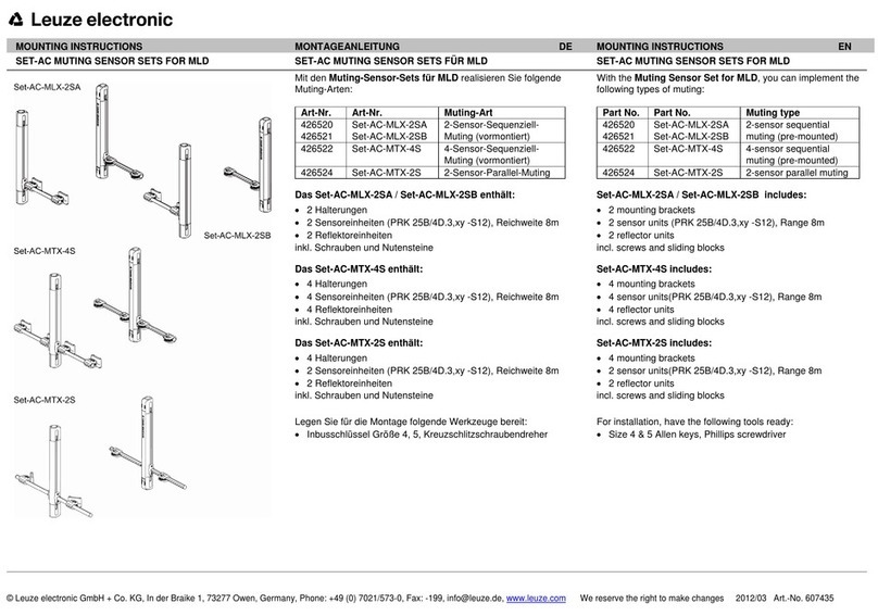 Leuze electronic SET-AC-MLX-2SA User manual