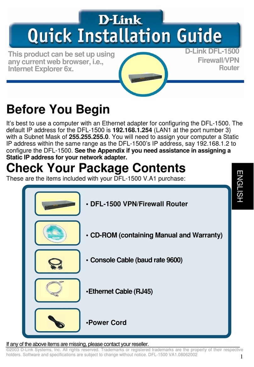 D-Link DFL-1500 User manual