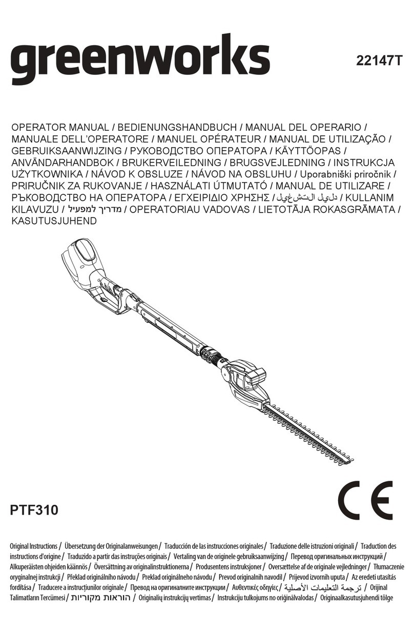 GreenWorks 22147T Operator's manual