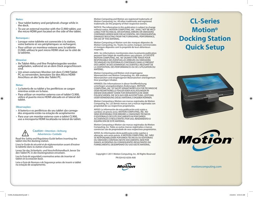 Motion CL900 Quick setup