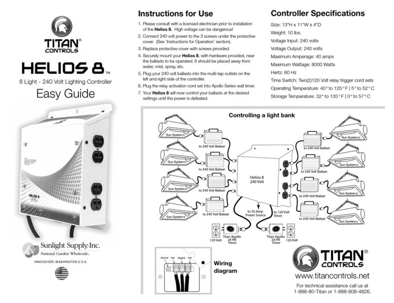 Sunlight Supply TITAN CONTROLS HELIOS 8 Product information sheet Sunlight Supply TITAN CONTROLS HELIOS 8 Product information sheet