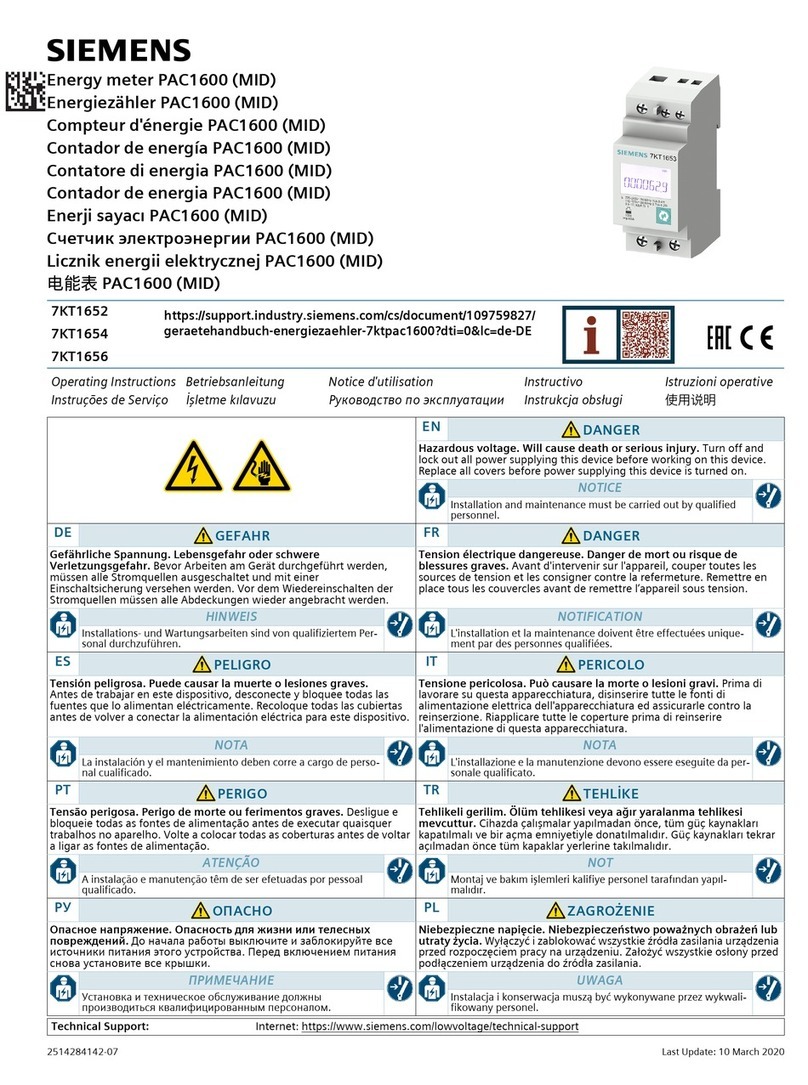 Siemens PAC1600 User manual
