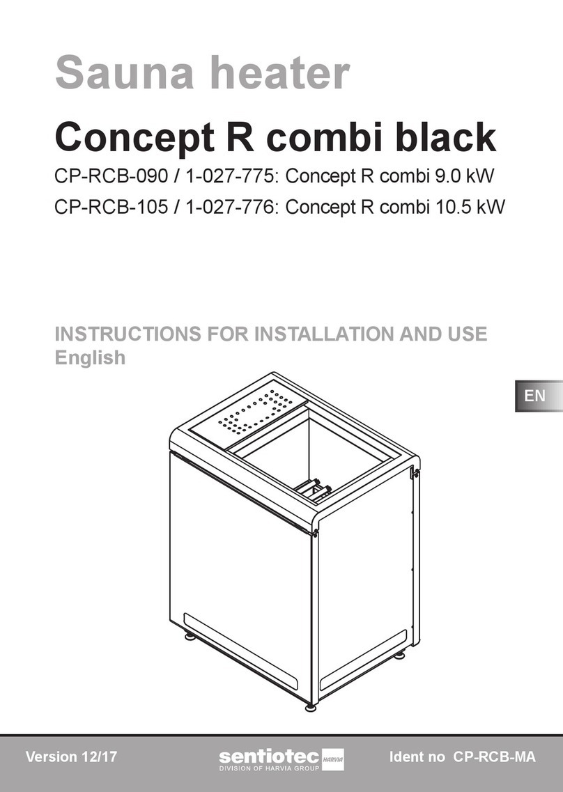 Harvia Sentiotec Concept R CP-RCB-090 Instructions for installation and use