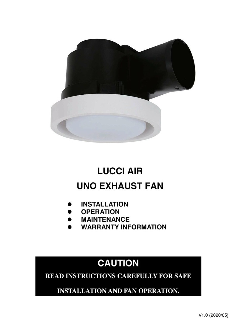 LUCCI Air UNO 209055 Installation, operation, maintenance & warranty information LUCCI Air UNO 209055 Installation, operation, maintenance & warranty information