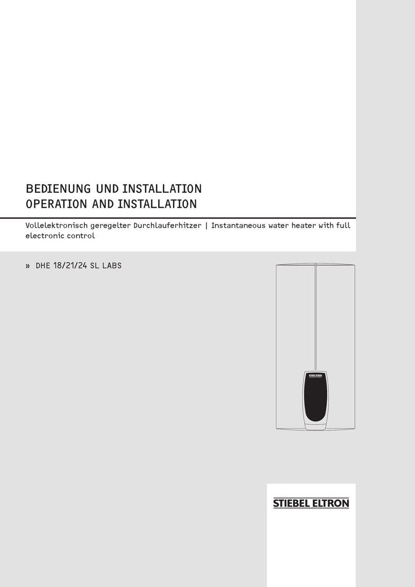STIEBEL ELTRON DHE 18 SL LABS Operation and installation STIEBEL ELTRON DHE 18 SL LABS Operation and installation