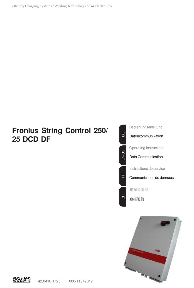 FRO­NIUS String Control 250/ 25 DCD DF User manual