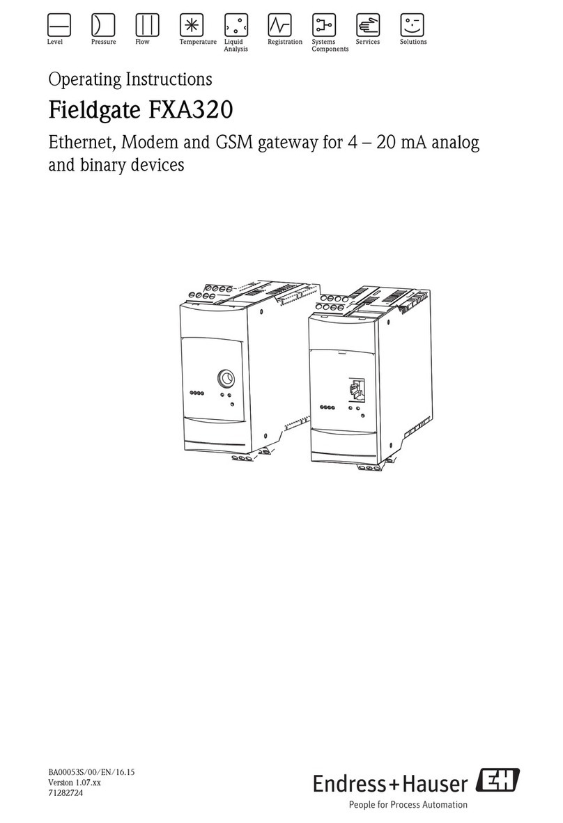 Endress+Hauser Fieldgate FXA320 operating instructions