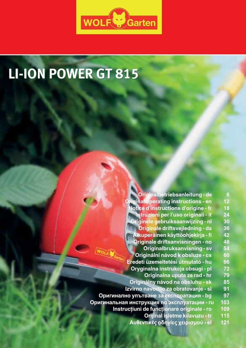 Wolf Garten LI-ION POWER GT 815 Original operating instructions