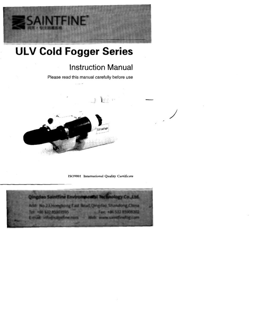 SAINTFINE ULV Cold Fogger Series instruction manual