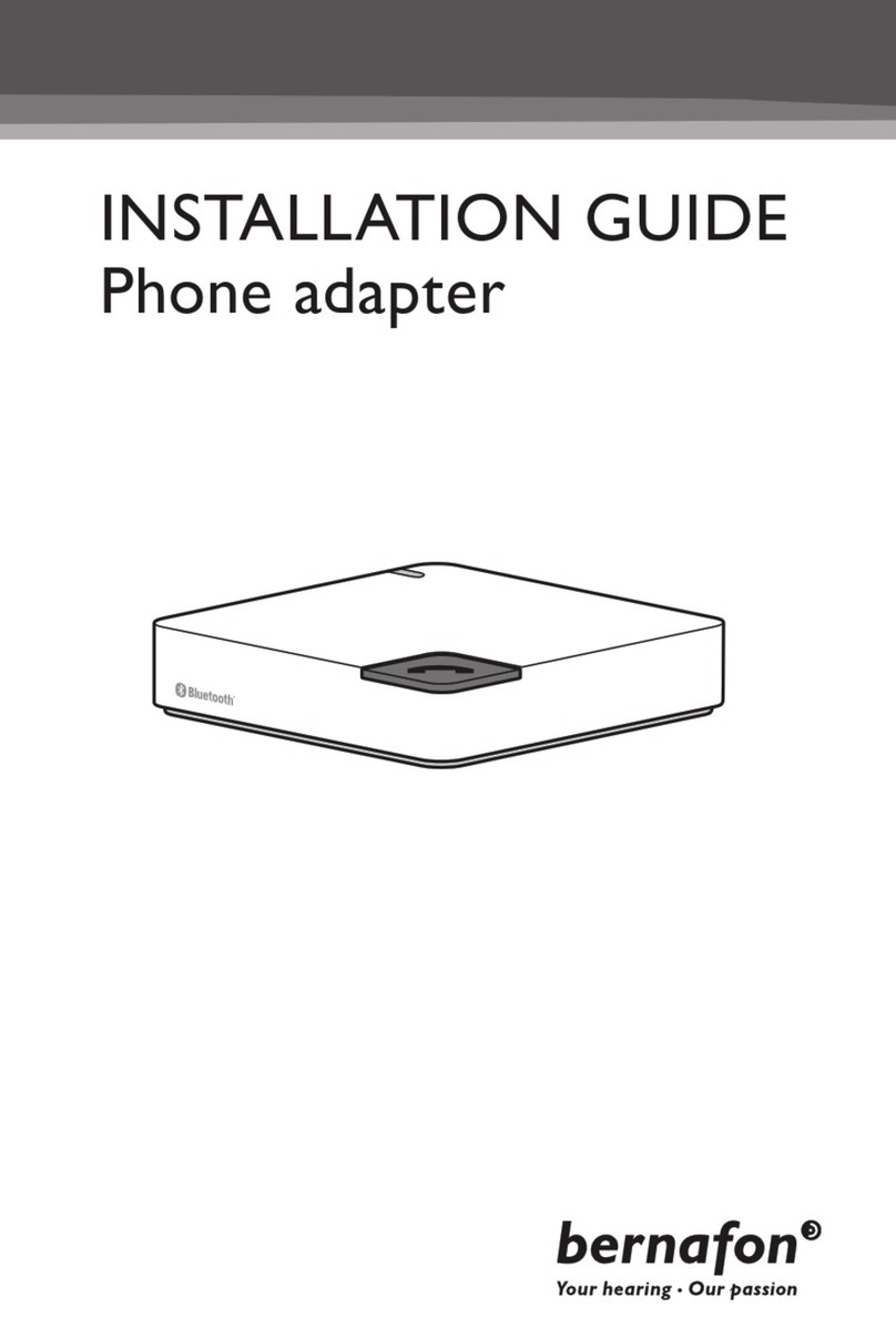 Bernafon Phone Adapter User manual