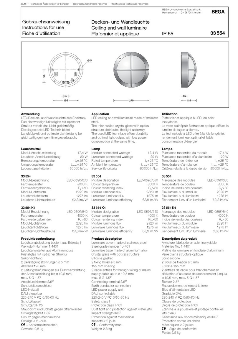 BEGA 33 554 Instructions for use