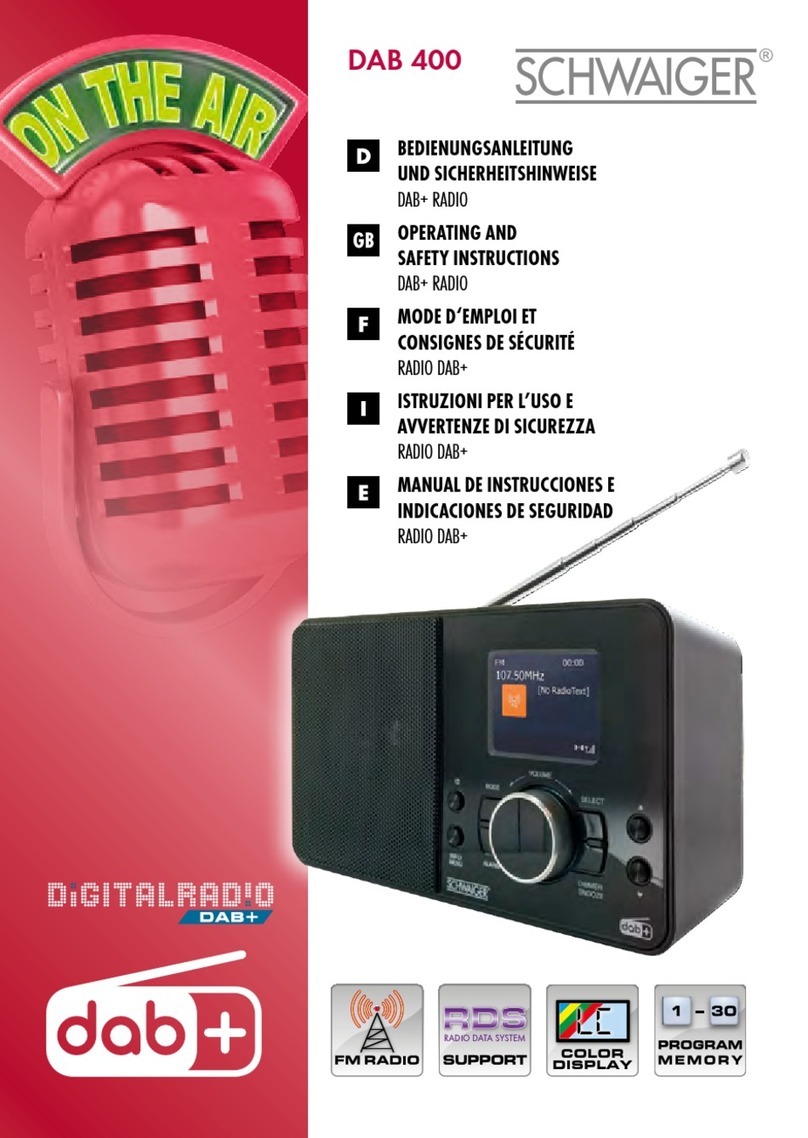 Schwaiger DAB 400 Operating and safety instructions