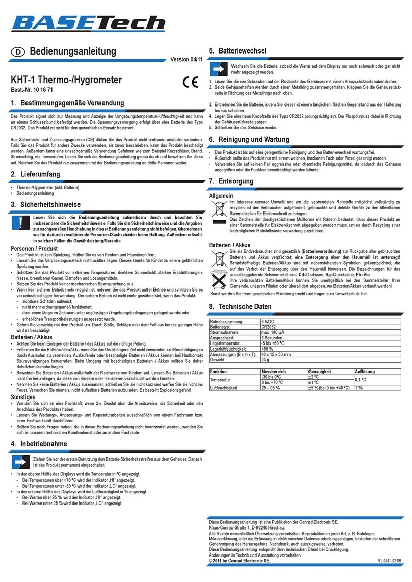 BASETech KHT-1 User manual