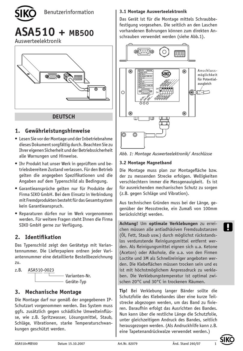 Siko ASA510 User information