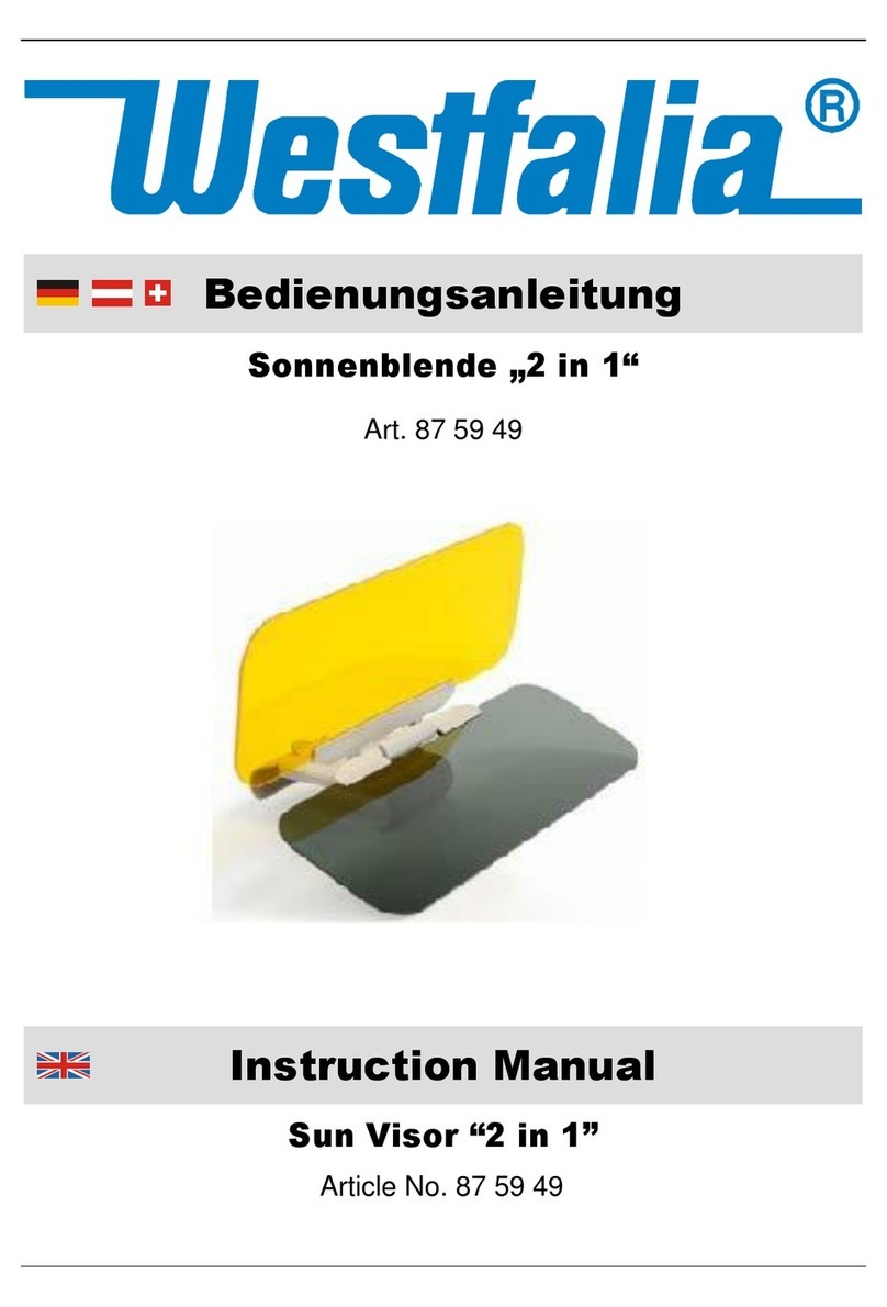 Westfalia Sun Visor 2 in 1 instruction manual