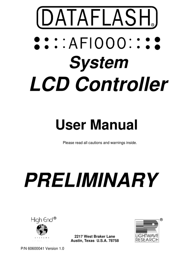 Lightwave Research DATAFLASH AFI000 user manual