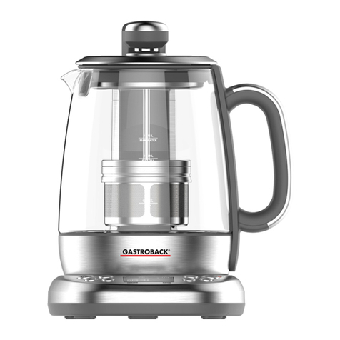 Gastroback Design Tea Maker Advanced Plus User manual