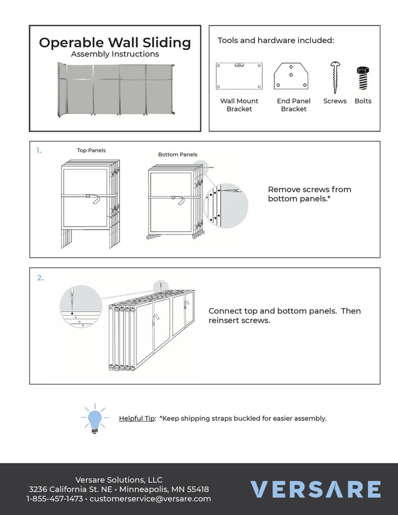VERSARE Operable Wall Sliding Assembly instructions VERSARE Operable Wall Sliding Assembly instructions