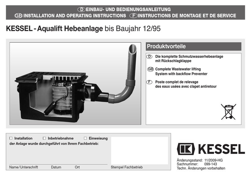 Kessel UNIVA-Aqualift Installation and operating instructions Kessel UNIVA-Aqualift Installation and operating instructions