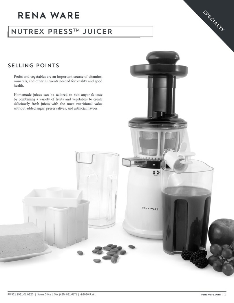 Renaware NUTREX PRESS manual