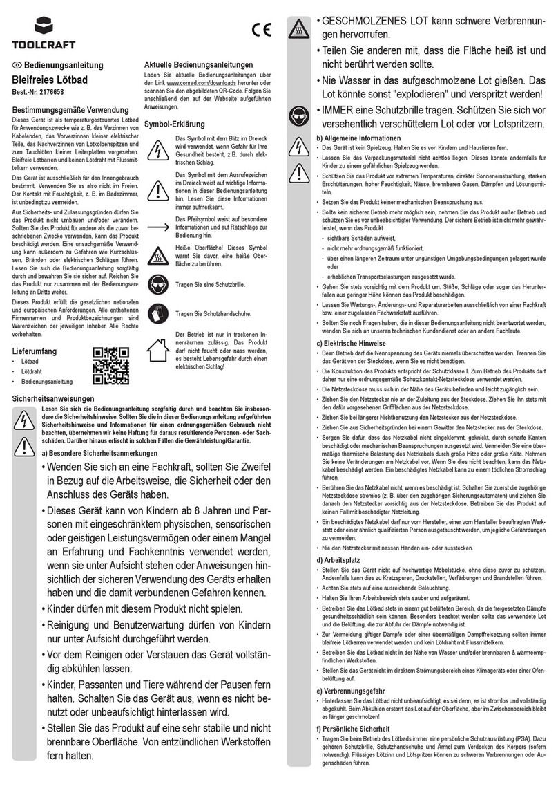 TOOLCRAFT 2176658 User manual TOOLCRAFT 2176658 User manual